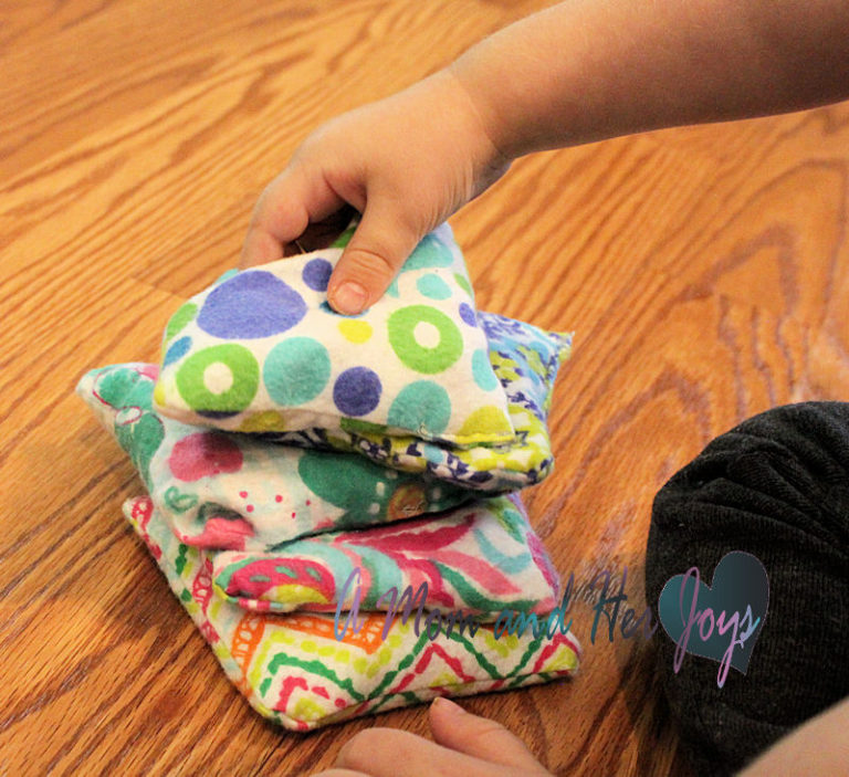 DIY Beanbags - Perfect for Toddler Play - A Mom and Her Joys